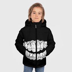Куртка зимняя для мальчика Зубы Каонаси, цвет: 3D-светло-серый — фото 2