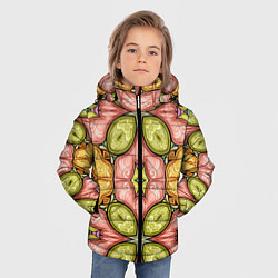 Куртка зимняя для мальчика Калейдоскоп узоры, цвет: 3D-красный — фото 2