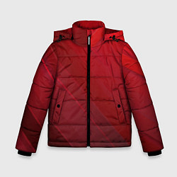 Зимняя куртка для мальчика Полосы На красном Фоне