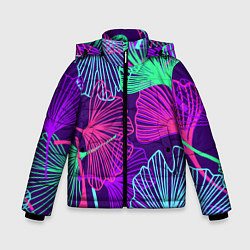 Куртка зимняя для мальчика Neon color pattern Fashion 2023, цвет: 3D-черный