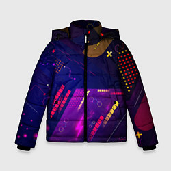 Куртка зимняя для мальчика Cyber neon pattern Vanguard, цвет: 3D-красный