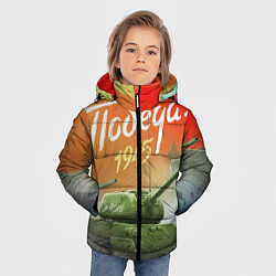 Куртка зимняя для мальчика ДЕНЬ ПОБЕДЫ!, цвет: 3D-красный — фото 2