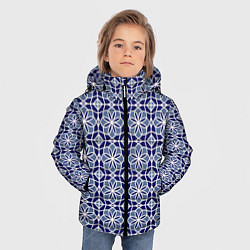 Куртка зимняя для мальчика СИНИЙ ОРНАМЕНТ ПАТТЕРН, цвет: 3D-светло-серый — фото 2