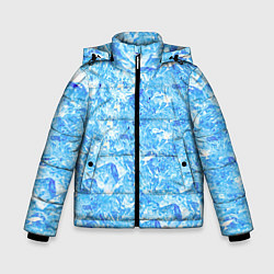 Куртка зимняя для мальчика Сапфировые Кубики Льда, цвет: 3D-светло-серый