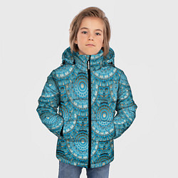 Куртка зимняя для мальчика Круговые узоры, цвет: 3D-черный — фото 2