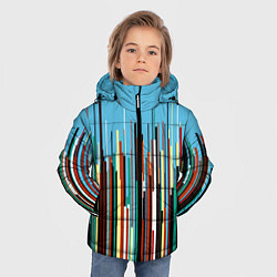 Куртка зимняя для мальчика Красочный растр Fashion, цвет: 3D-светло-серый — фото 2