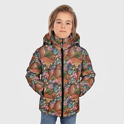 Куртка зимняя для мальчика Паттерн волнистые узоры, цвет: 3D-черный — фото 2