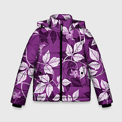 Куртка зимняя для мальчика Фиолетовый вьюнок, цвет: 3D-светло-серый