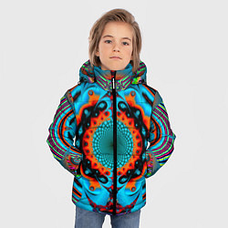 Куртка зимняя для мальчика АБСТРАКТНЫЙ УЗОР ИЛЛЮЗИЯ, цвет: 3D-черный — фото 2