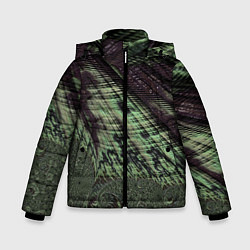 Куртка зимняя для мальчика Камуфляжный змеиный фрактал, цвет: 3D-светло-серый