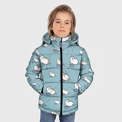 Куртка зимняя для мальчика Котик обжорик, цвет: 3D-красный — фото 2