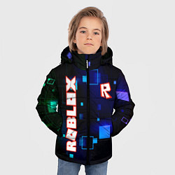 Куртка зимняя для мальчика ROBLOX неоновые кубики, цвет: 3D-черный — фото 2