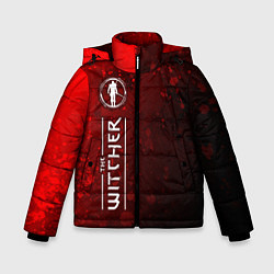 Куртка зимняя для мальчика THE WITCHER - Брызги По вертикали, цвет: 3D-черный
