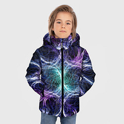 Куртка зимняя для мальчика ВОЛОСЯНОЕ ПЕРЕПЛЕТЕНИЕ, цвет: 3D-светло-серый — фото 2