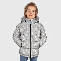 Куртка зимняя для мальчика Белые объемные узоры, цвет: 3D-красный — фото 2