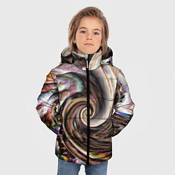 Куртка зимняя для мальчика Картина-абстракция Ураган, цвет: 3D-черный — фото 2