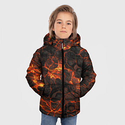 Куртка зимняя для мальчика Лавовый камень, цвет: 3D-черный — фото 2