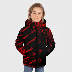Куртка зимняя для мальчика LAMBORGHINI Арт Паттерны, цвет: 3D-черный — фото 2