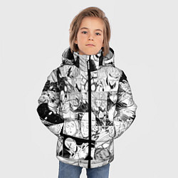 Куртка зимняя для мальчика Ванпанчмен паттерн, цвет: 3D-черный — фото 2