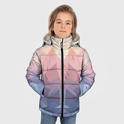 Куртка зимняя для мальчика Полигональная свежесть 2022, цвет: 3D-светло-серый — фото 2