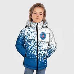 Куртка зимняя для мальчика Psg синие брызги, цвет: 3D-светло-серый — фото 2