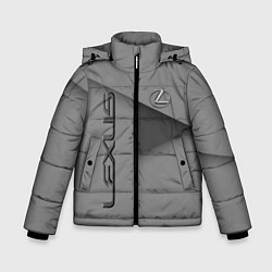 Куртка зимняя для мальчика Lexus - серая абстракция, цвет: 3D-черный