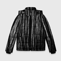 Куртка зимняя для мальчика Полосы чорные серые роизвольные random black strip, цвет: 3D-светло-серый
