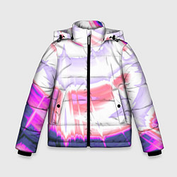 Куртка зимняя для мальчика Тай-дай Абстракция Tie-Dye, цвет: 3D-черный