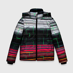 Куртка зимняя для мальчика Цветная мозаика colored mosaic lines, цвет: 3D-светло-серый