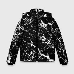 Зимняя куртка для мальчика Текстура чёрного мрамора Texture of black marble