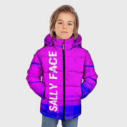 Куртка зимняя для мальчика Sally Face Glitch Text Effect, цвет: 3D-черный — фото 2