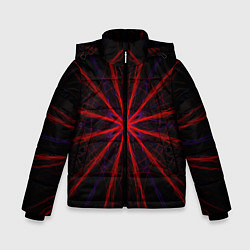 Куртка зимняя для мальчика Красный эфир 3D - абстракция, цвет: 3D-черный