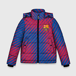 Куртка зимняя для мальчика Fc barcelona барселона fc абстракция, цвет: 3D-черный