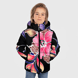 Куртка зимняя для мальчика Сон в летнюю ночь Beautiful flower, цвет: 3D-светло-серый — фото 2