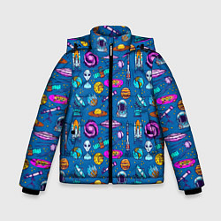 Куртка зимняя для мальчика GALACTIC SPACE, цвет: 3D-светло-серый