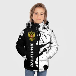 Куртка зимняя для мальчика Электрик из России и Герб Российской Федерации, цвет: 3D-черный — фото 2