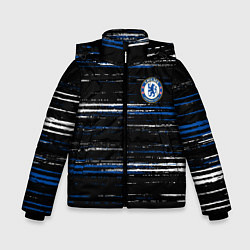 Куртка зимняя для мальчика Chelsea челси лого, цвет: 3D-красный