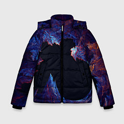 Куртка зимняя для мальчика Ледяной Коралловый Риф, цвет: 3D-черный
