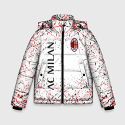 Куртка зимняя для мальчика Ac milan logo, цвет: 3D-светло-серый
