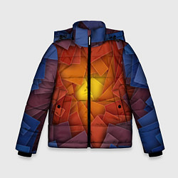 Куртка зимняя для мальчика Личный лабиринт, цвет: 3D-светло-серый