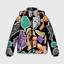 Куртка зимняя для мальчика Underground pattern Fashion trend, цвет: 3D-черный