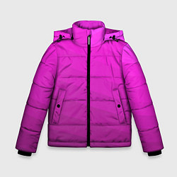 Куртка зимняя для мальчика Розовый неоновый полосатый узор Pink neon, цвет: 3D-красный