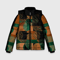 Зимняя куртка для мальчика Текстурированный абстрактный, геометрический принт