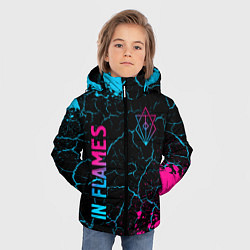 Куртка зимняя для мальчика In Flames Neon Gradient, цвет: 3D-черный — фото 2