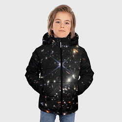Куртка зимняя для мальчика Новое изображение ранней вселенной от Джеймса Уэбб, цвет: 3D-черный — фото 2