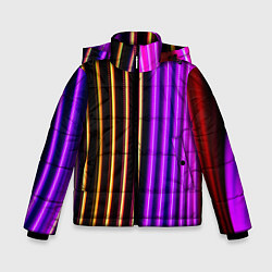 Зимняя куртка для мальчика Неоновые линейные фонари - Фиолетовый