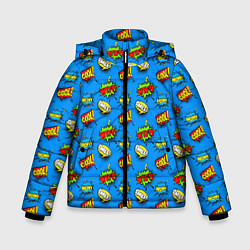 Куртка зимняя для мальчика POP ART - стикербомбинг, цвет: 3D-светло-серый