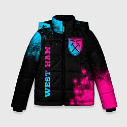 Куртка зимняя для мальчика West Ham Neon Gradient, цвет: 3D-черный