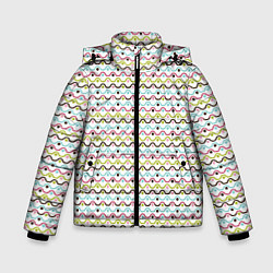 Зимняя куртка для мальчика Волнистые линии геометрия