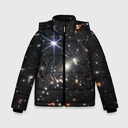 Куртка зимняя для мальчика NASA: Скопление Галактик, цвет: 3D-красный